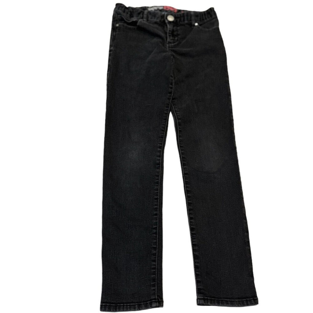 GAP Kids 1969 Girls Jeans Size 10 Regular Super Skinny Dark Wash Black Denim